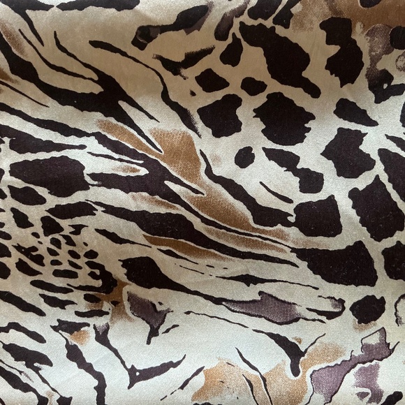6 yards of mixed jungle zebra leopard print silk fabric - Picture 1 of 5